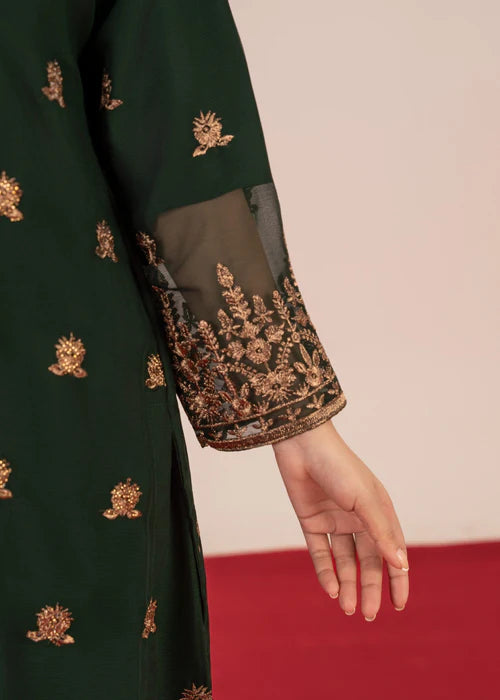 Mehr Sultan Bottle Green by Riwaj Fashions