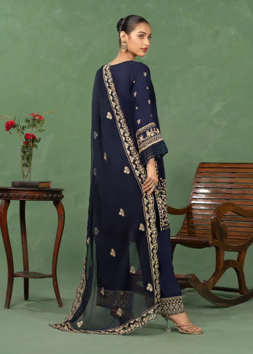 Sabaat Elegance Navy Blue by Riwaj Fashions