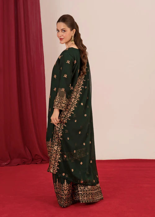 Mehr Sultan Bottle Green by Riwaj Fashions