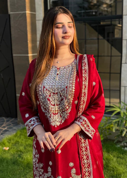 Liyana Grace Maroon by Riwaj Fashions