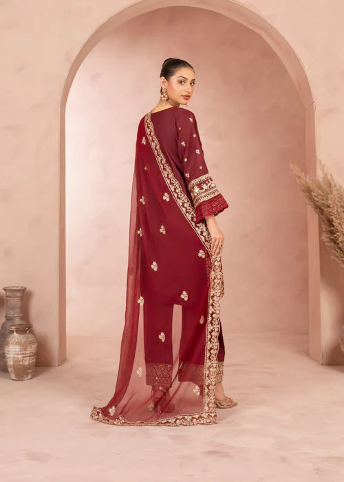 Sabaat Elegance Maroon by Riwaj Fashions
