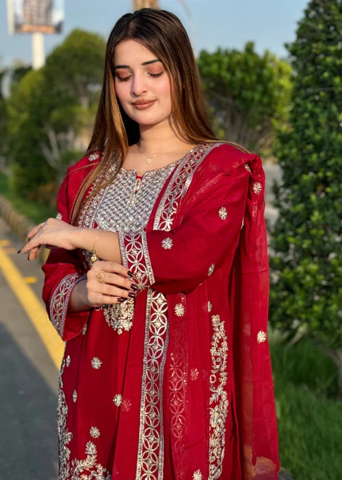 Liyana Grace Maroon by Riwaj Fashions