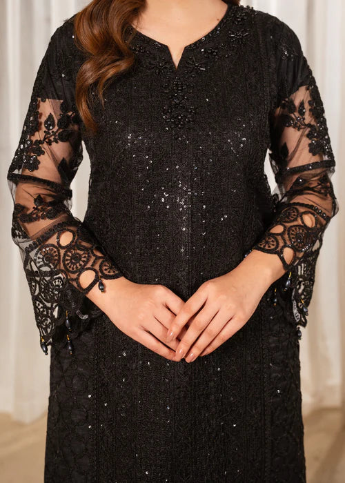 Aabroo Net Black by Riwaj Fashions