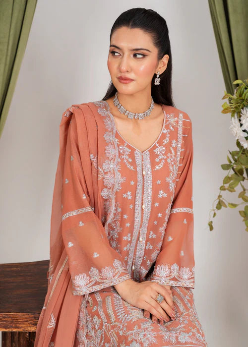Layla Peach by Riwaj Fashions