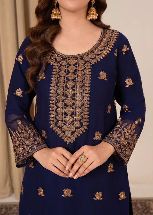 Mehr Sultan Navy Blue by Riwaj Fashions