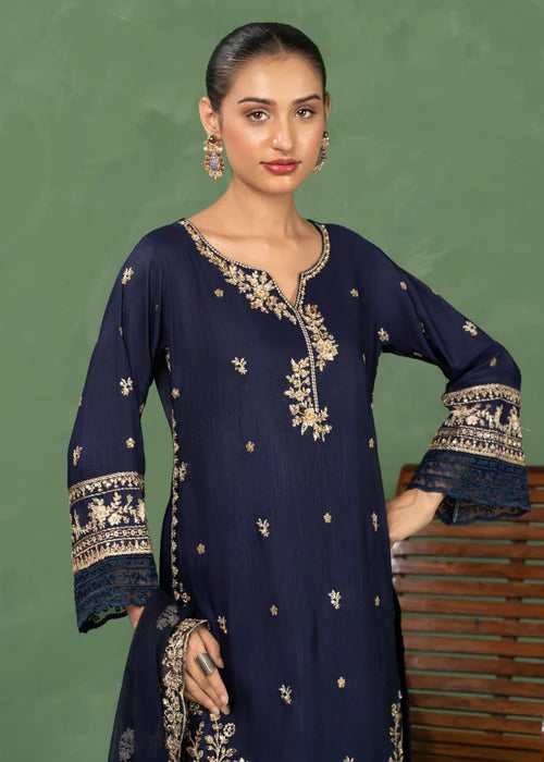 Sabaat Elegance Navy Blue by Riwaj Fashions