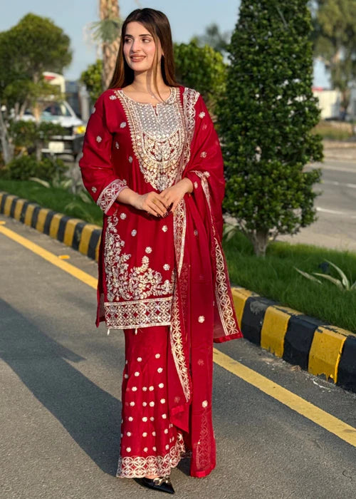 Liyana Grace Maroon by Riwaj Fashions