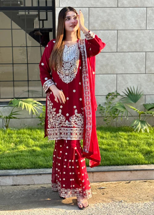 Liyana Grace Maroon by Riwaj Fashions